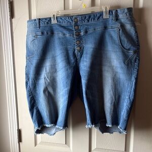 Ellos Blue Jean Shorts Knee-Length Casual Wear